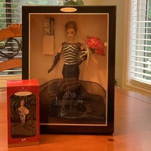 40th Anniversary Barbie & Matching Barbie Ornament